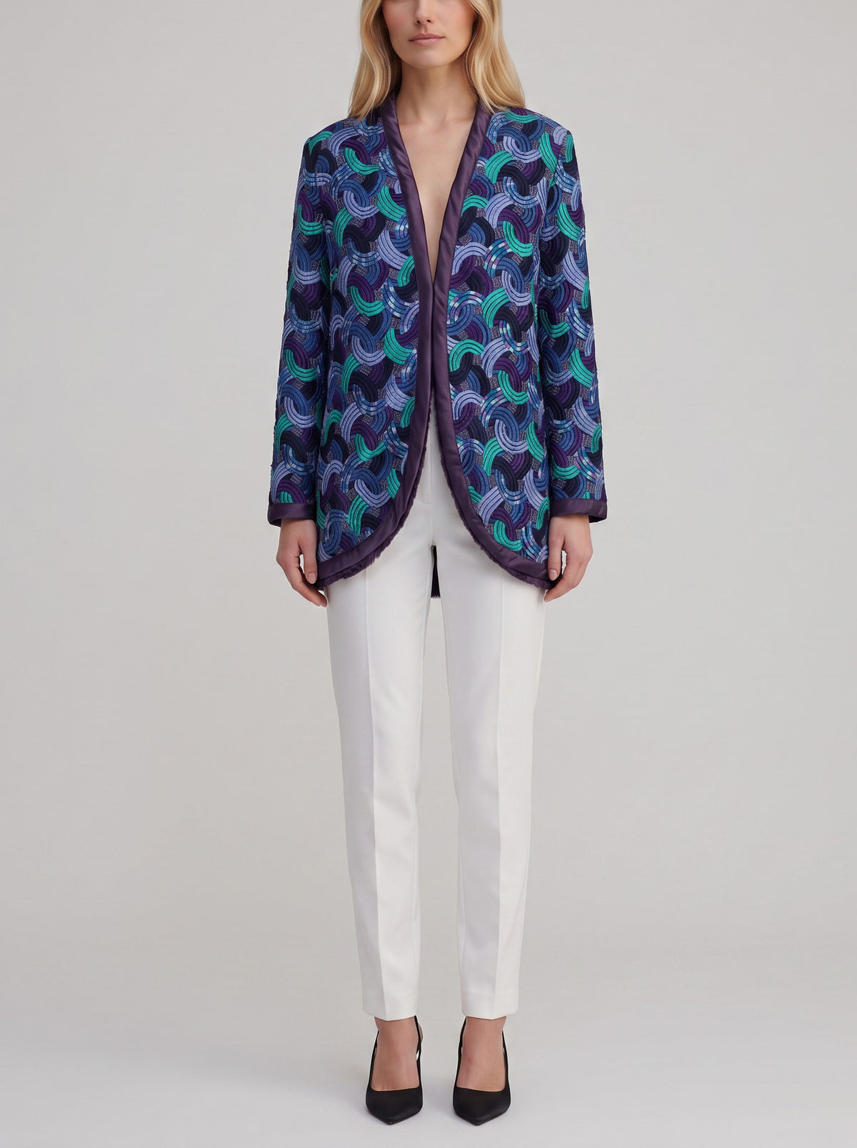 Walter Albini Embroidered Kimono Jacket - Archive Collection AR125  Walter Albini 