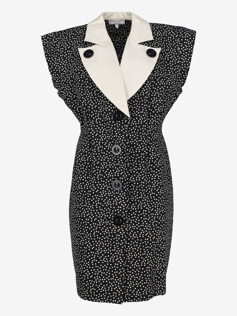 Yves Saint Laurent Polka Dot Midi Dress MR13526.2  Yves Saint Laurent 