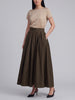 Yves Saint Laurent Voluminous Green Maxi Skirt W2926.26  Yves Saint Laurent 
