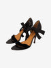 Yves Saint Laurent Rive Gauche D'Orsay Velvet & Leather Ribbon Pumps W2926.50  Yves Saint Laurent 