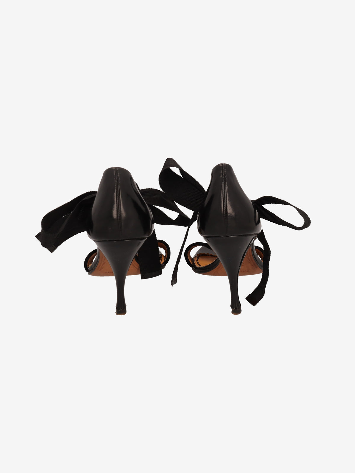 Yves Saint Laurent Rive Gauche D'Orsay Velvet & Leather Ribbon Pumps W2926.50  Yves Saint Laurent 