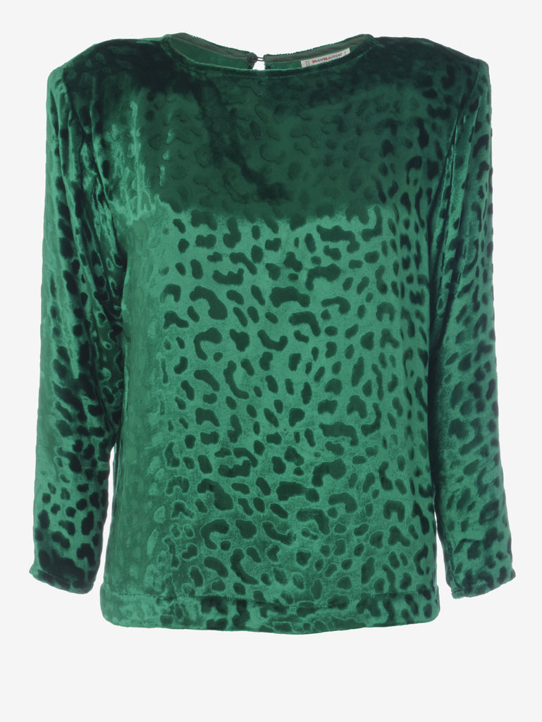 Yves Saint Laurent Green Velvet Blouse - '80s