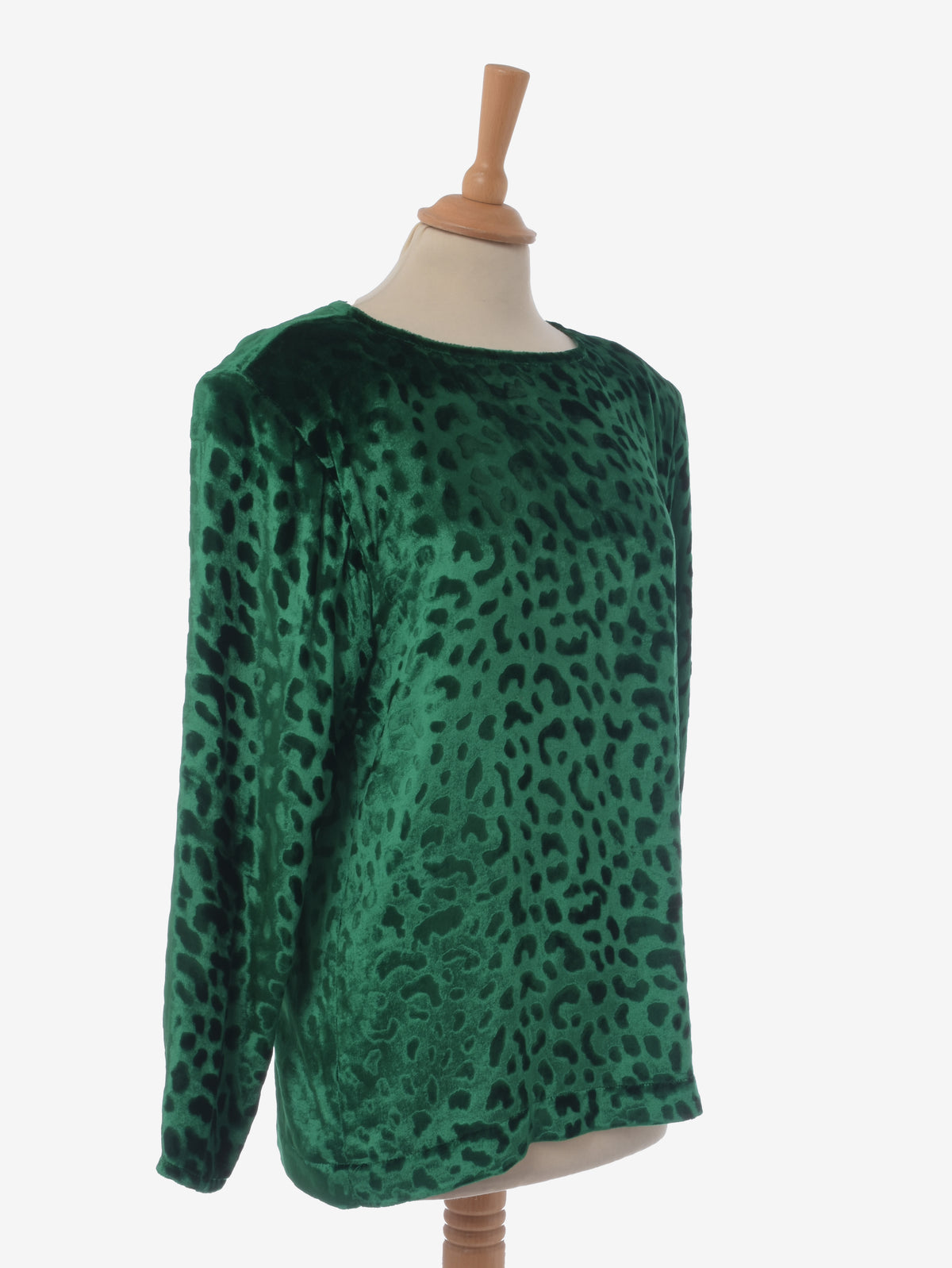 Camicetta di velluto verde Yves Saint Laurent - anni '80