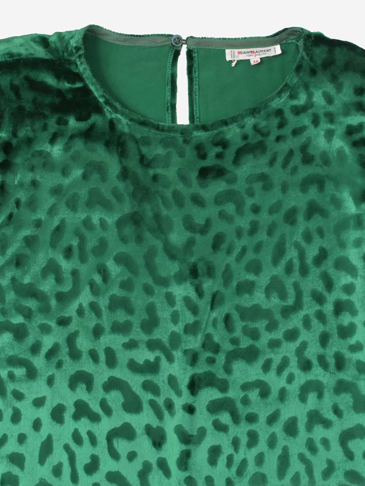 Camicetta di velluto verde Yves Saint Laurent - anni '80