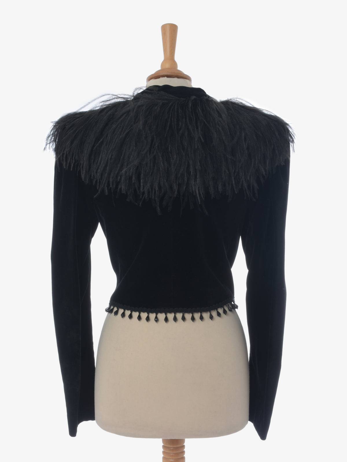 Yves Saint Laurent Jacket With Feathers And Beads - 80s