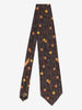 Ermenegildo Zegna Brown Tie with Button Motif MU260921.98  Ermenegildo Zegna 