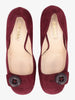 Prada Burgundy Suede Pumps