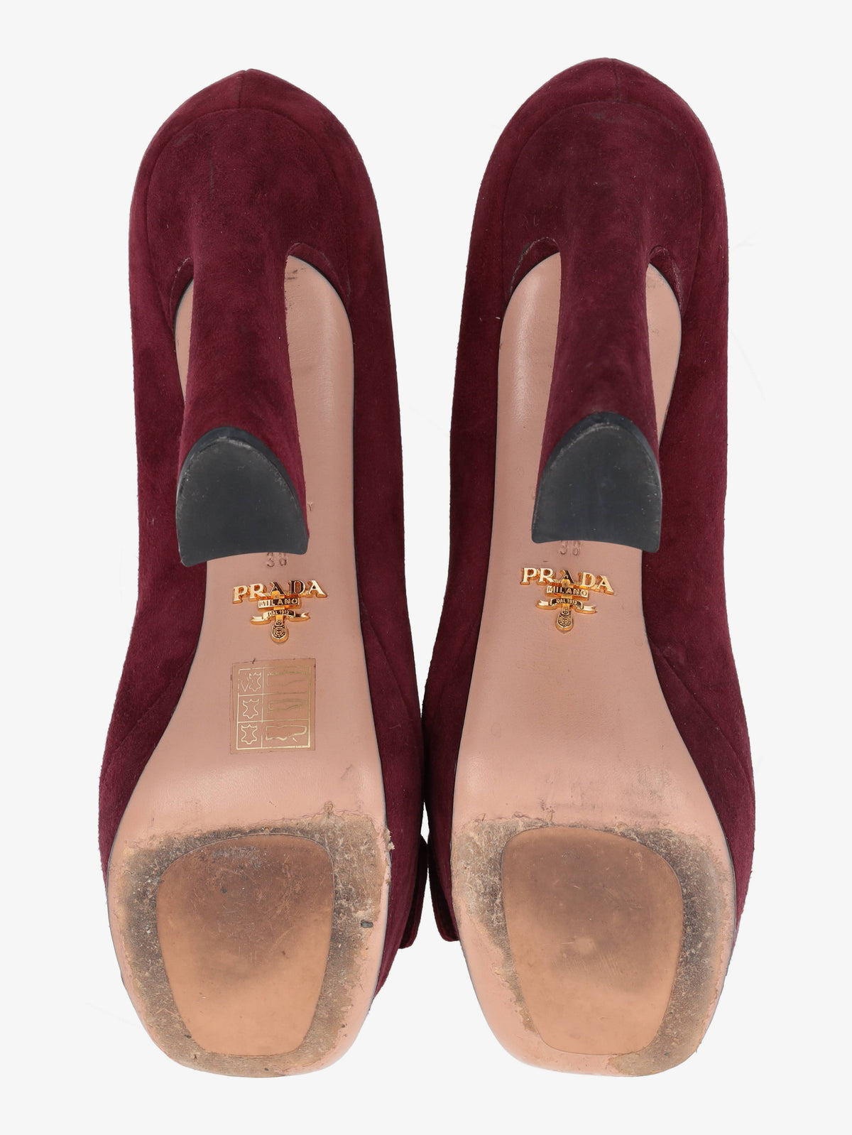 Prada Burgundy Suede Pumps