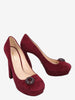 Prada Burgundy Suede Pumps