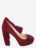 Prada Burgundy Suede Pumps