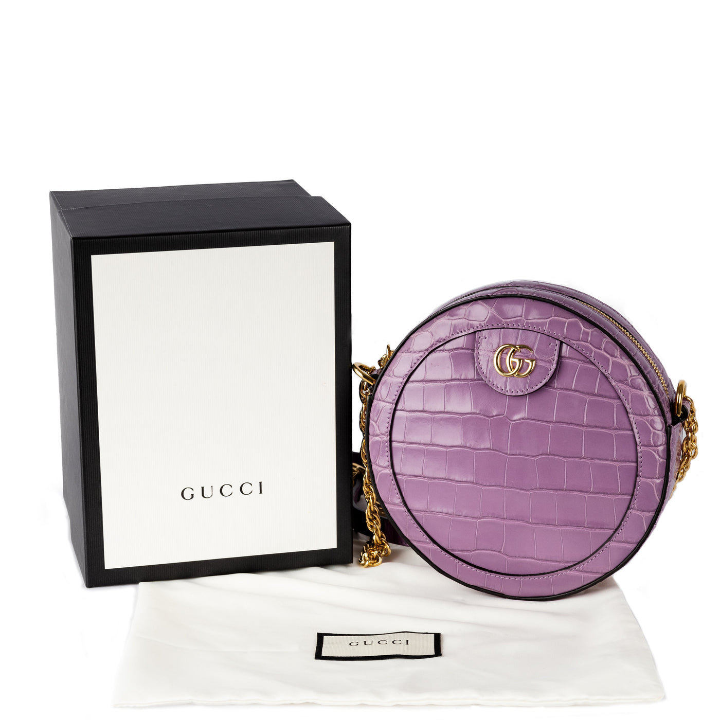 Secondhand Gucci Crocodile Leather Ophidia Crossbody Bag