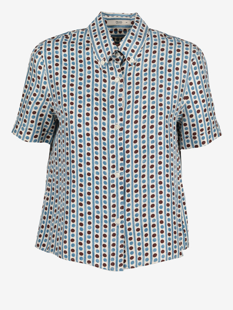 Prada Short Sleeved Geometric Shirt W02122025.2  Prada 