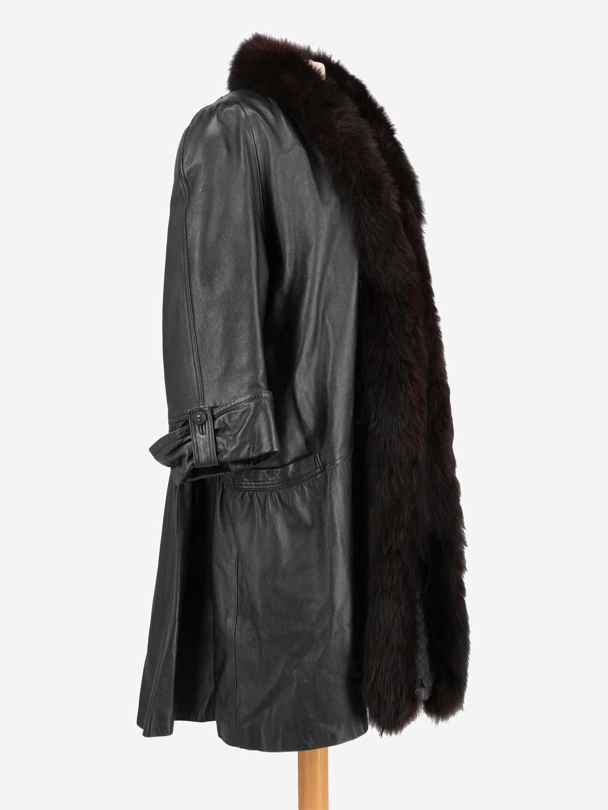 Vintage Leather Trench Coat W24121245  Vintage 