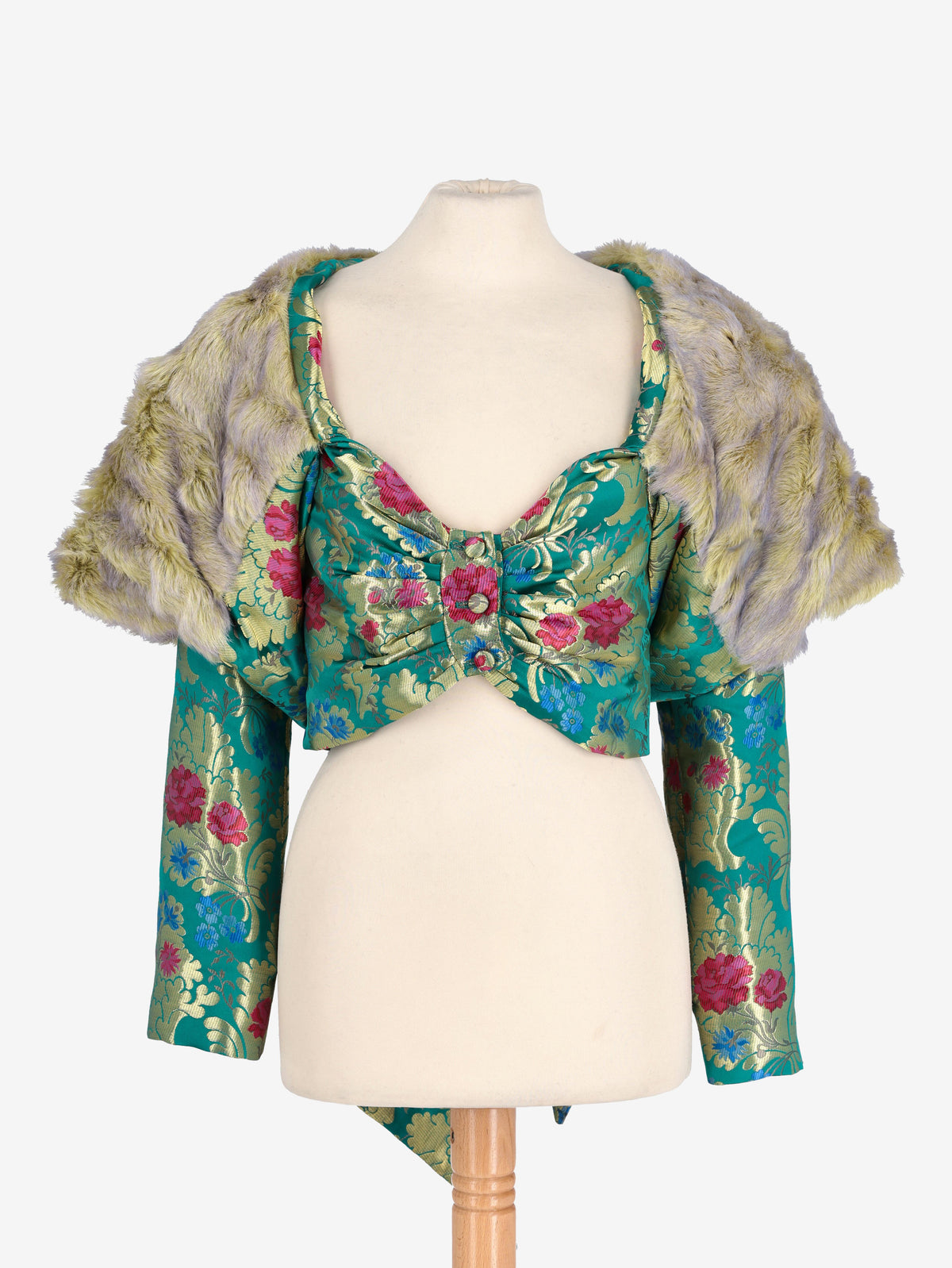 Voyage Oriental Pattern Jacket With Fur W2511.115.02  Voyage 