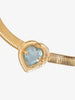 Kenneth Jay Lane Acquamarine Heart Necklace CVR24.1.141  Kenneth Jay Lane 