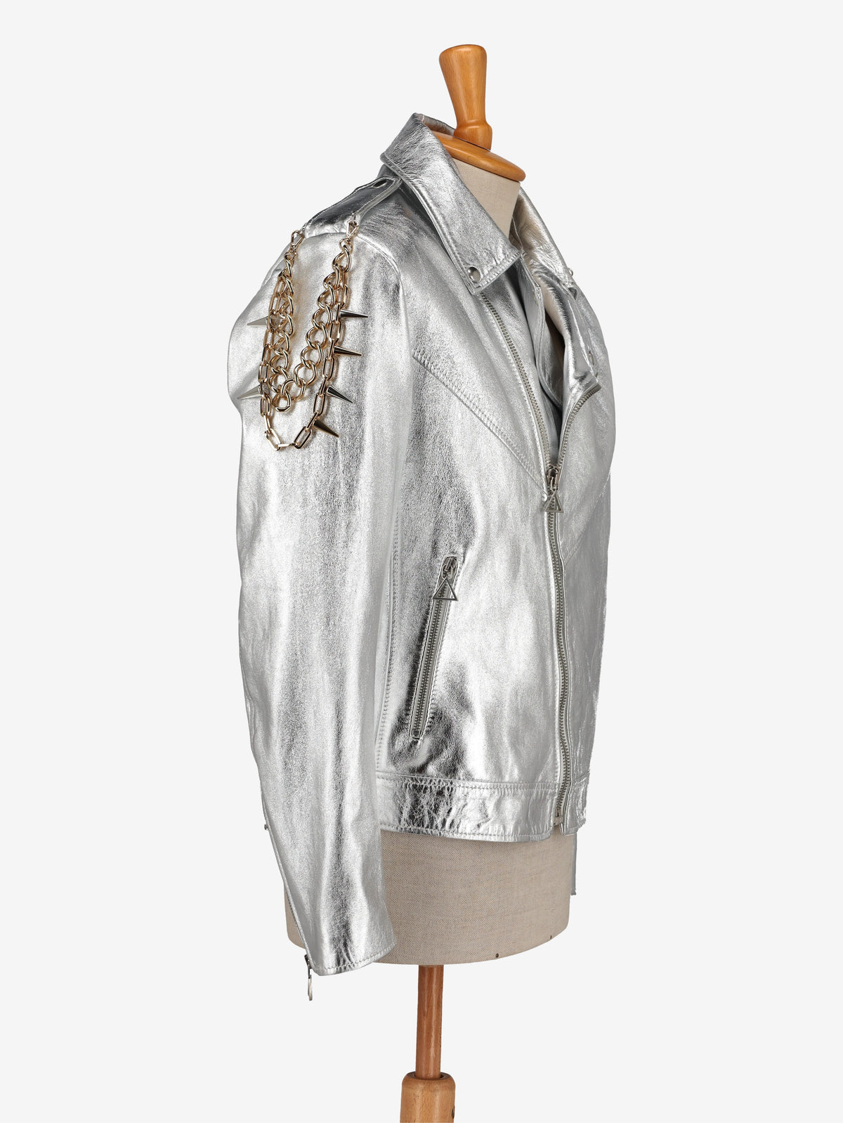 Collini Silver Leather Jacket WCV250886  Collini 