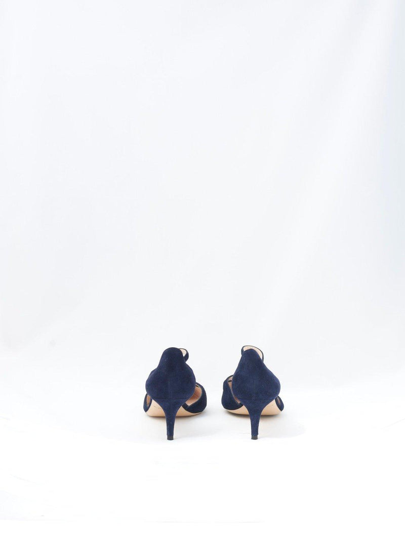 Y2K Giorgio Armani pumps in blue suede W22052608  Giorgio Armani 