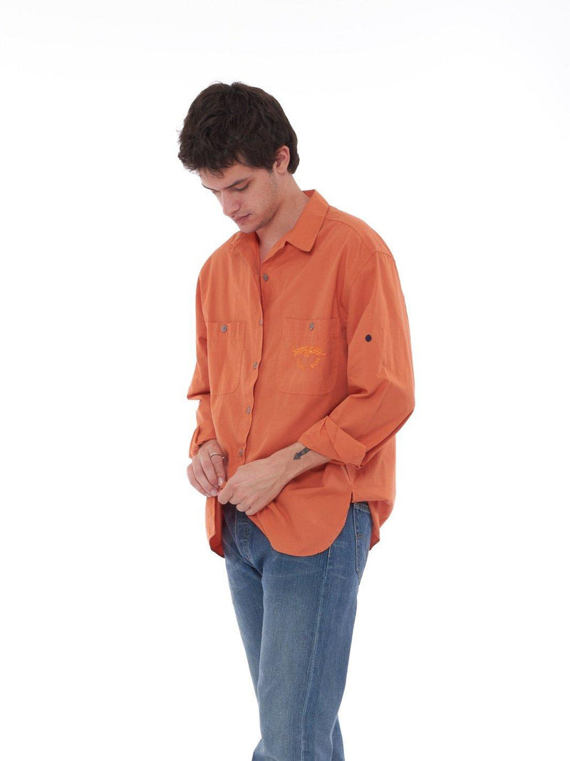 Y2K Krizia oversized orange shirt U222-21/2  Krizia 