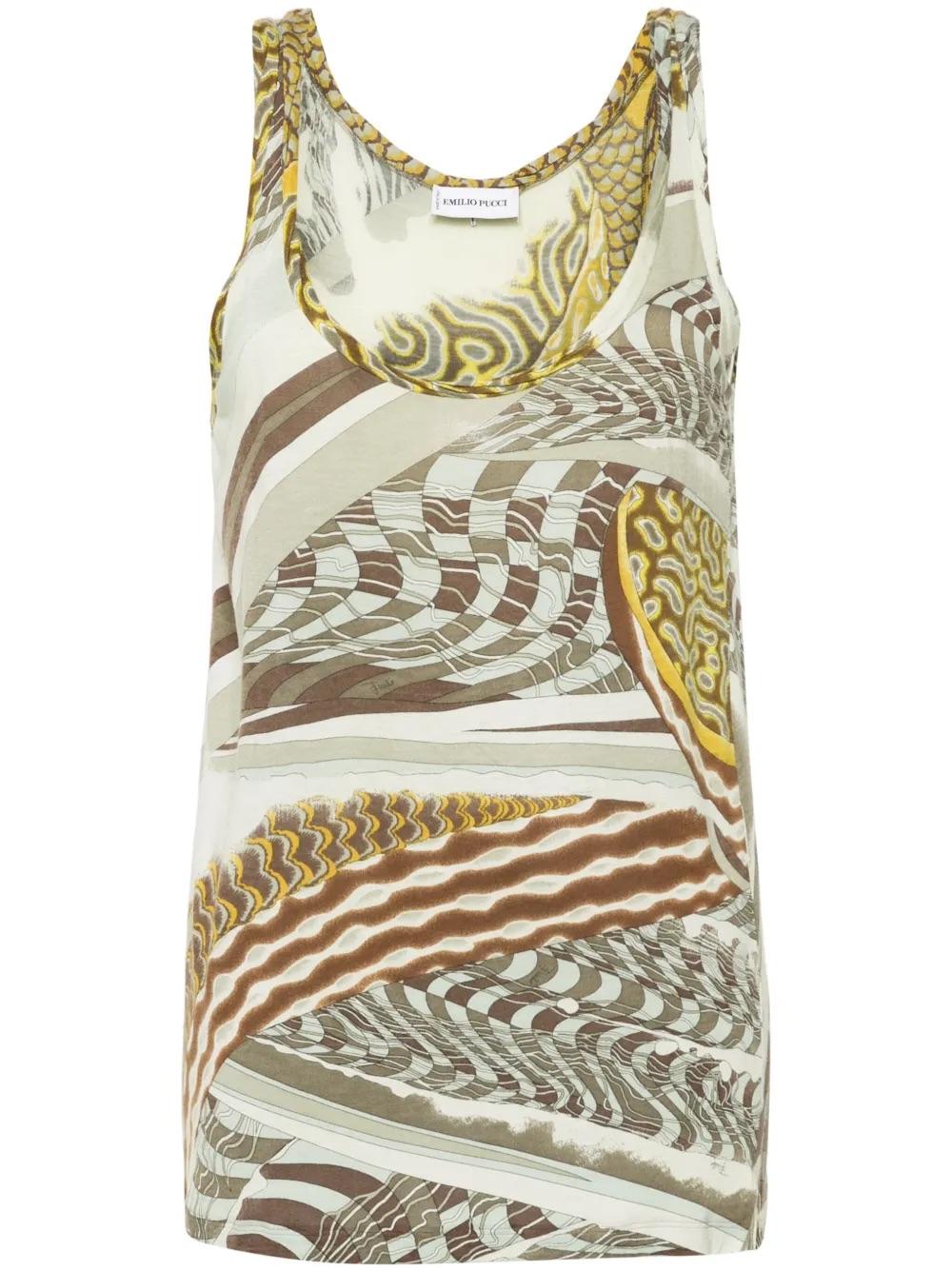 Emilio Pucci Abstract Swirl-Print Tank Top WCV241011.F  Pucci 