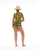 1970s Livio de Simone black and yellow onesie W22070404  Livio De Simone 