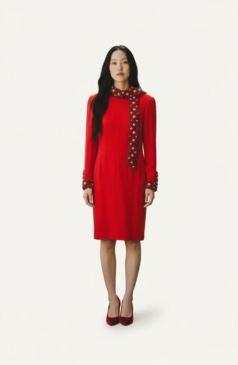 Vintage Red Little Dress W2111161  Vintage 