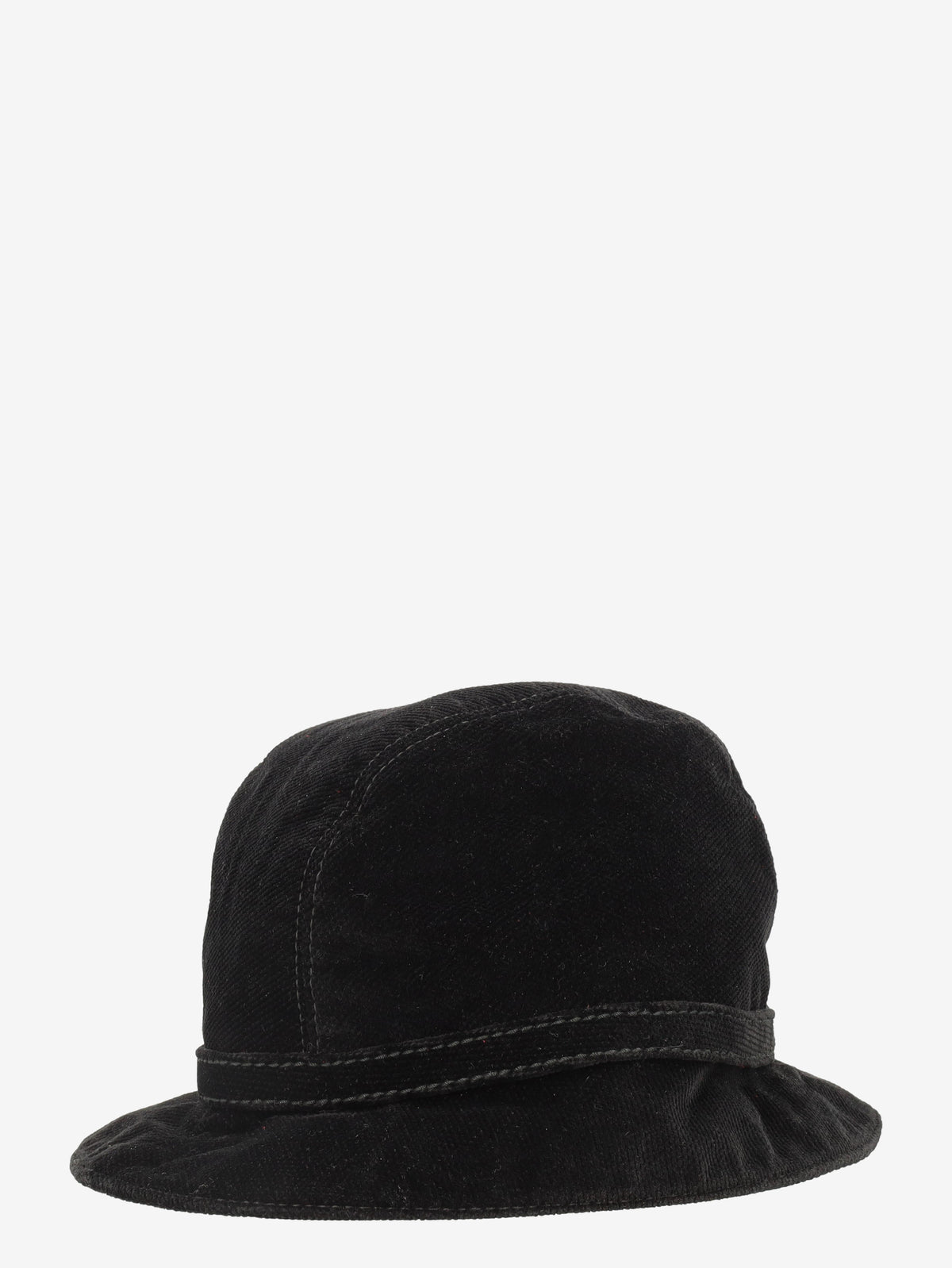 Y2K Prada hat in black velvet W2203304  Prada 