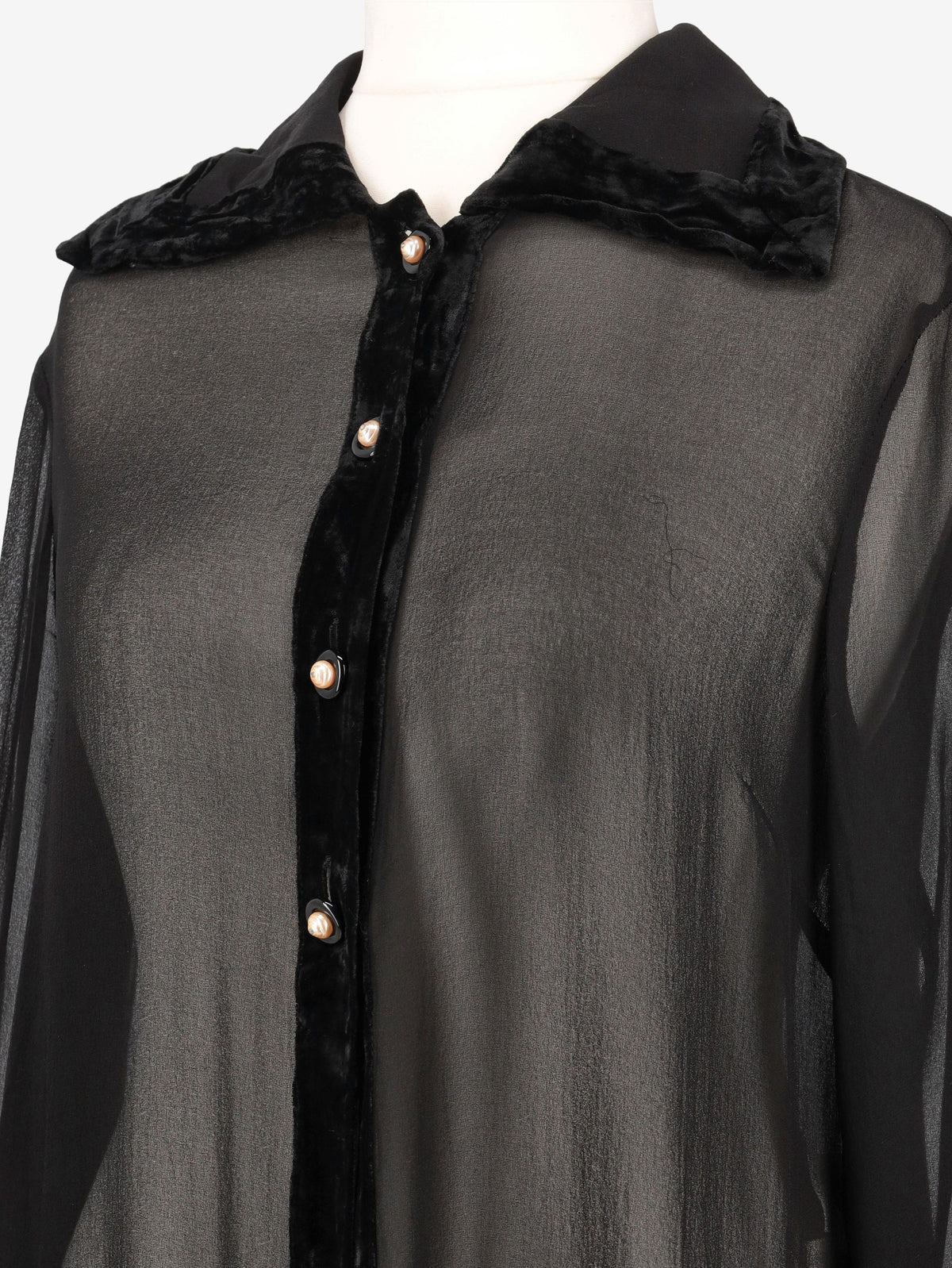 Mondrian Transparent Silk Shirt