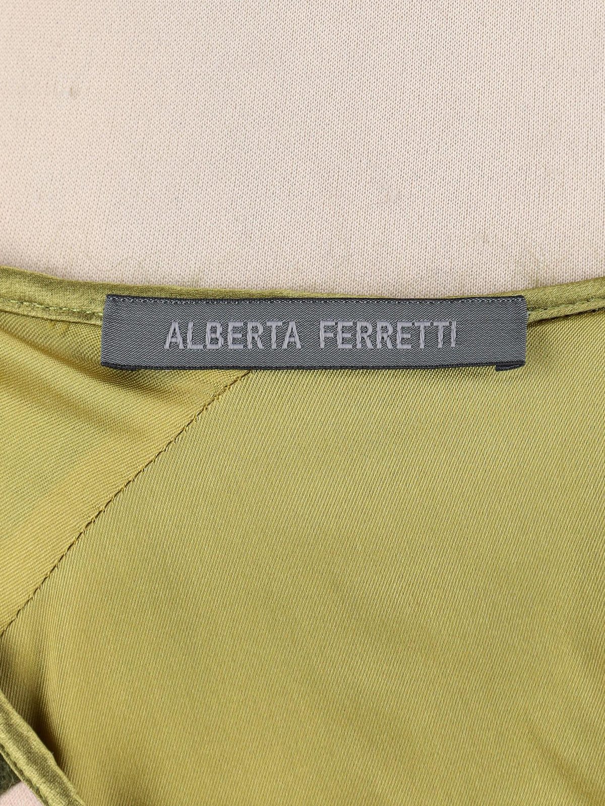 Alberta Ferretti Longsleeve Dress in Wool and Cotton Blend CVM26.6.62  Alberta Ferretti 