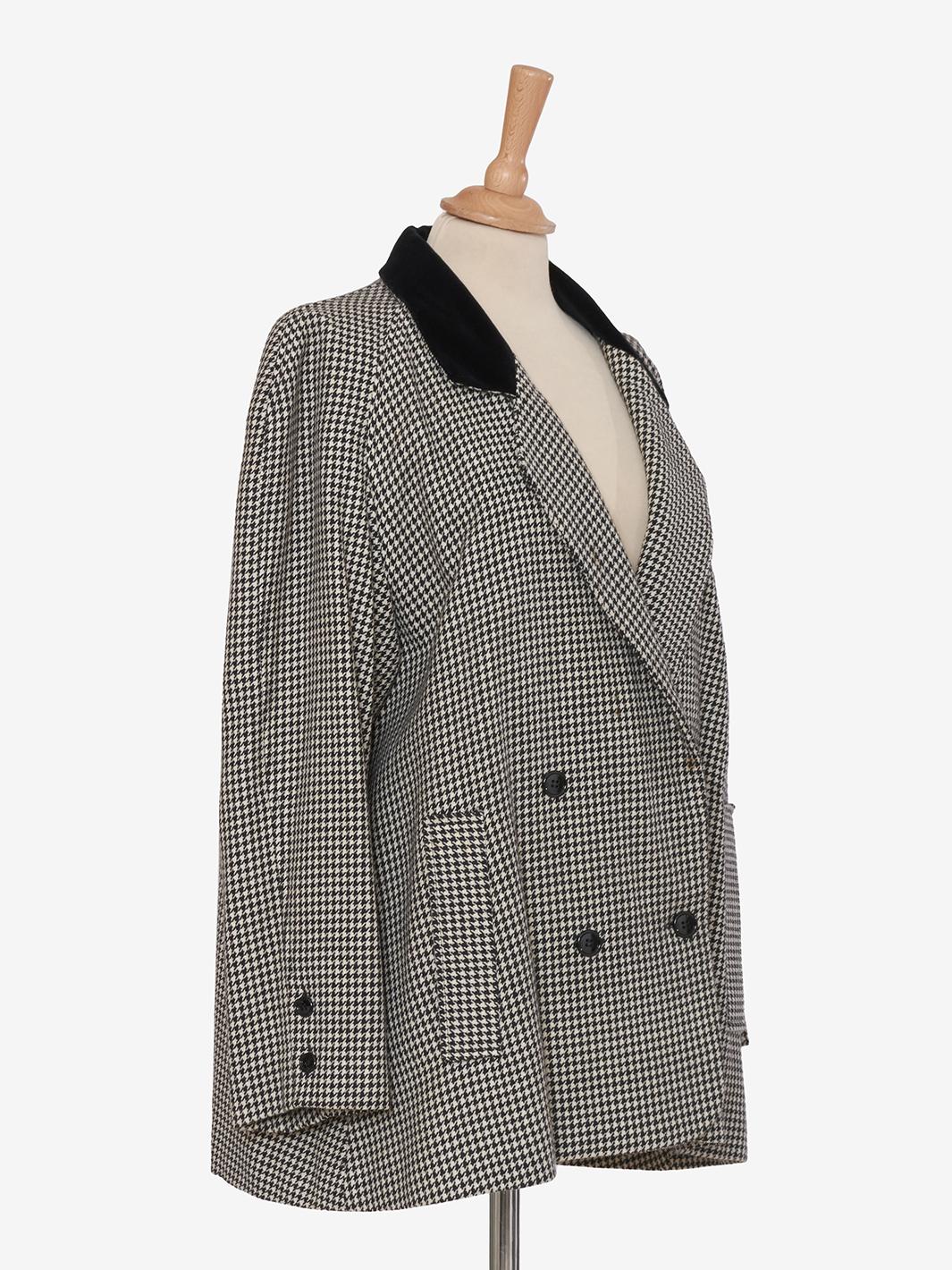 Vintage houndstooth wool jacket