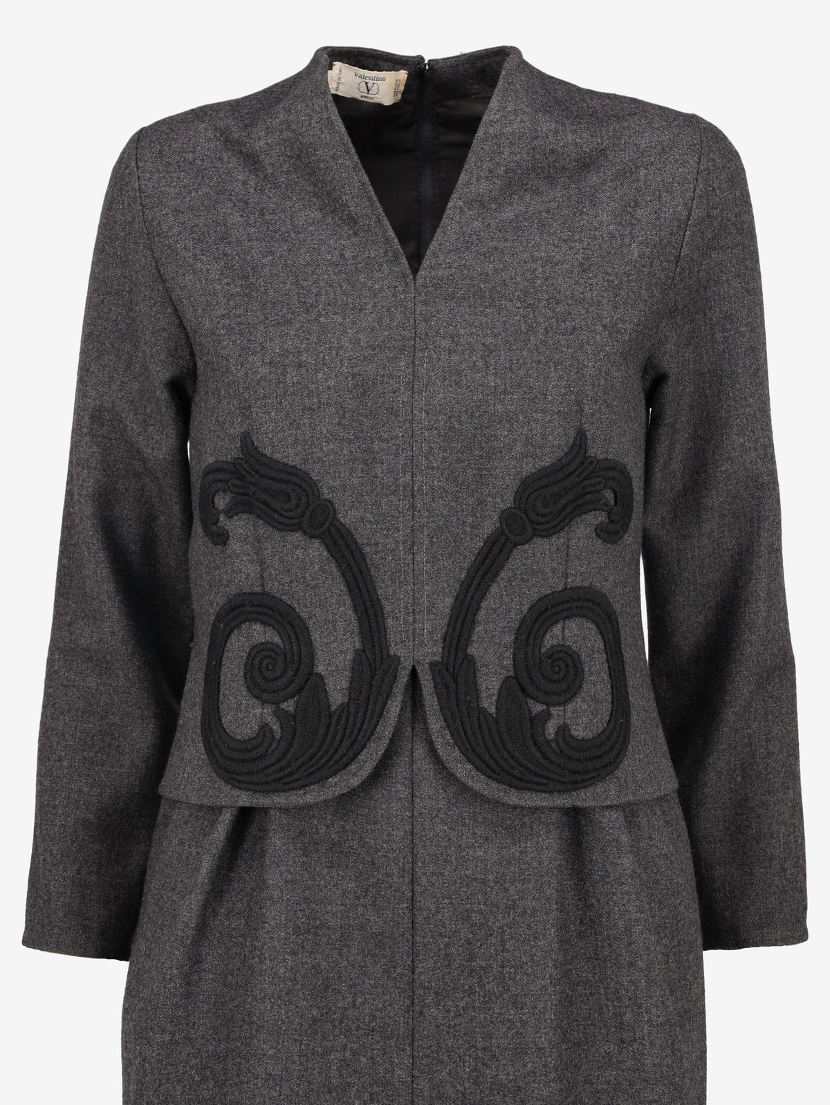 Valentino Wool Midi Dress with Layered-Effect Design CVM24.75.34  Valentino 