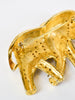 1980s elephant-shaped brooch with black varnish and rhinestones W22051930  Vintage 