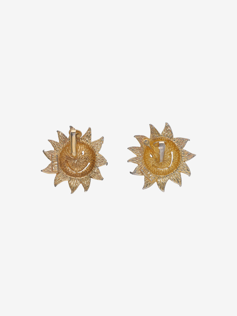 Vintage Smiling Sun Earrings W13426.2  Vintage 