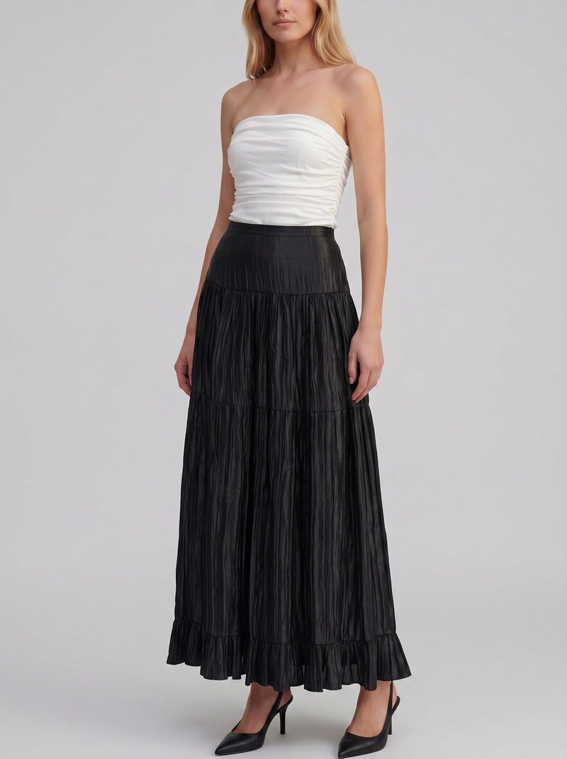 Emporio Armani Long Pleated Skirt W150626.14  Emporio Armani 