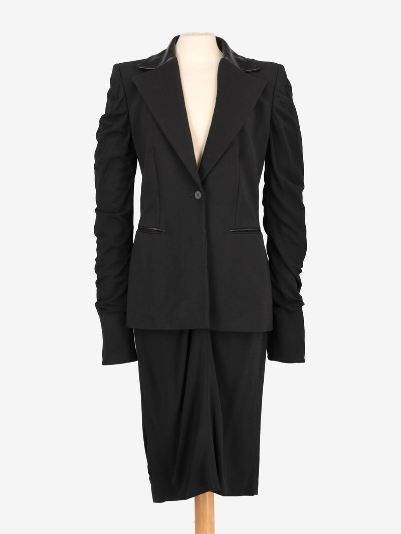 Basile Black Two-Piece With Leather Inserts W2511.53  Basile 