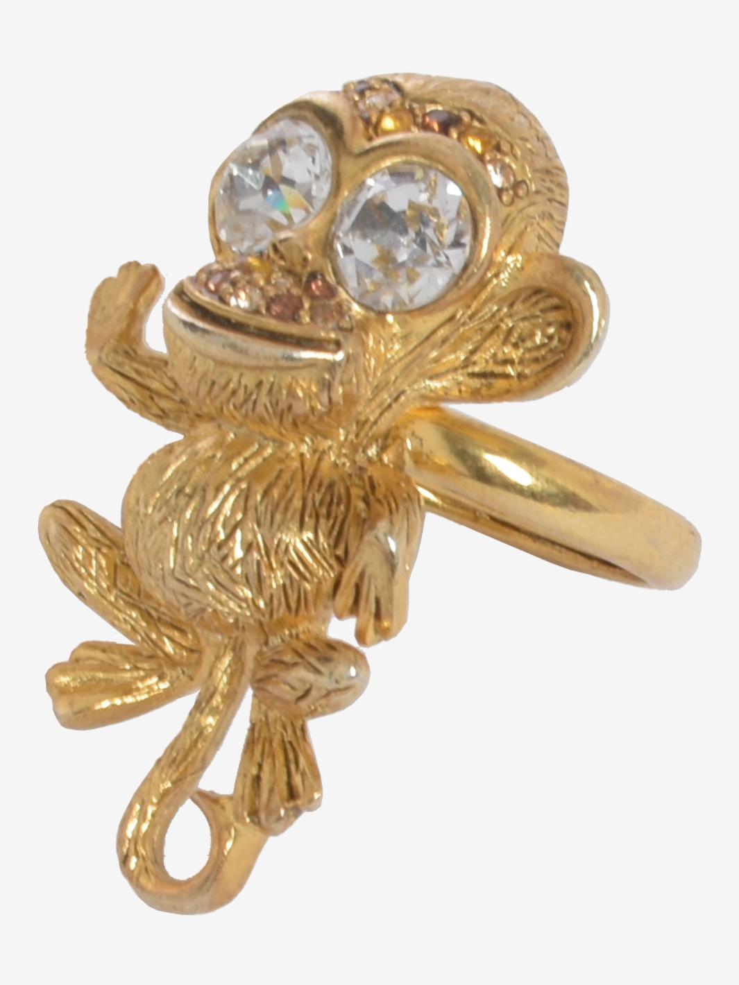 Kenneth Jay Lane Monkey Gold Ring