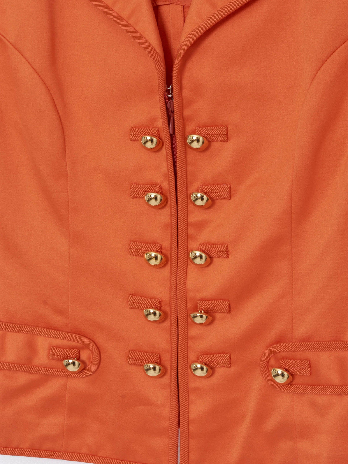 Orange silk jacket and skirt suit Giancarlo Parri CVB17.38.5  Giancarlo Parri 