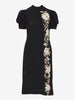 Vintage dress with white beaded embroidery and vertical flower - '40s AR006  Vintage 