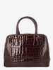 Prada Crocodile Bauletto Bag in Dark Brown Crocodile Leather WCV161224_82  Prada 
