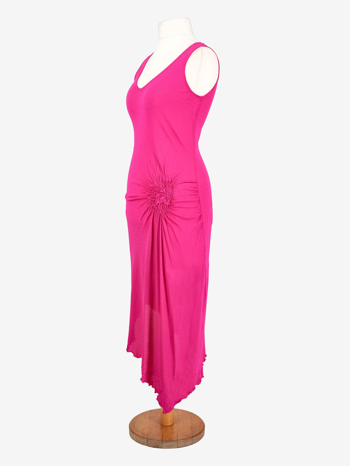 Ungaro Fuchsia Asymmetrical Dress