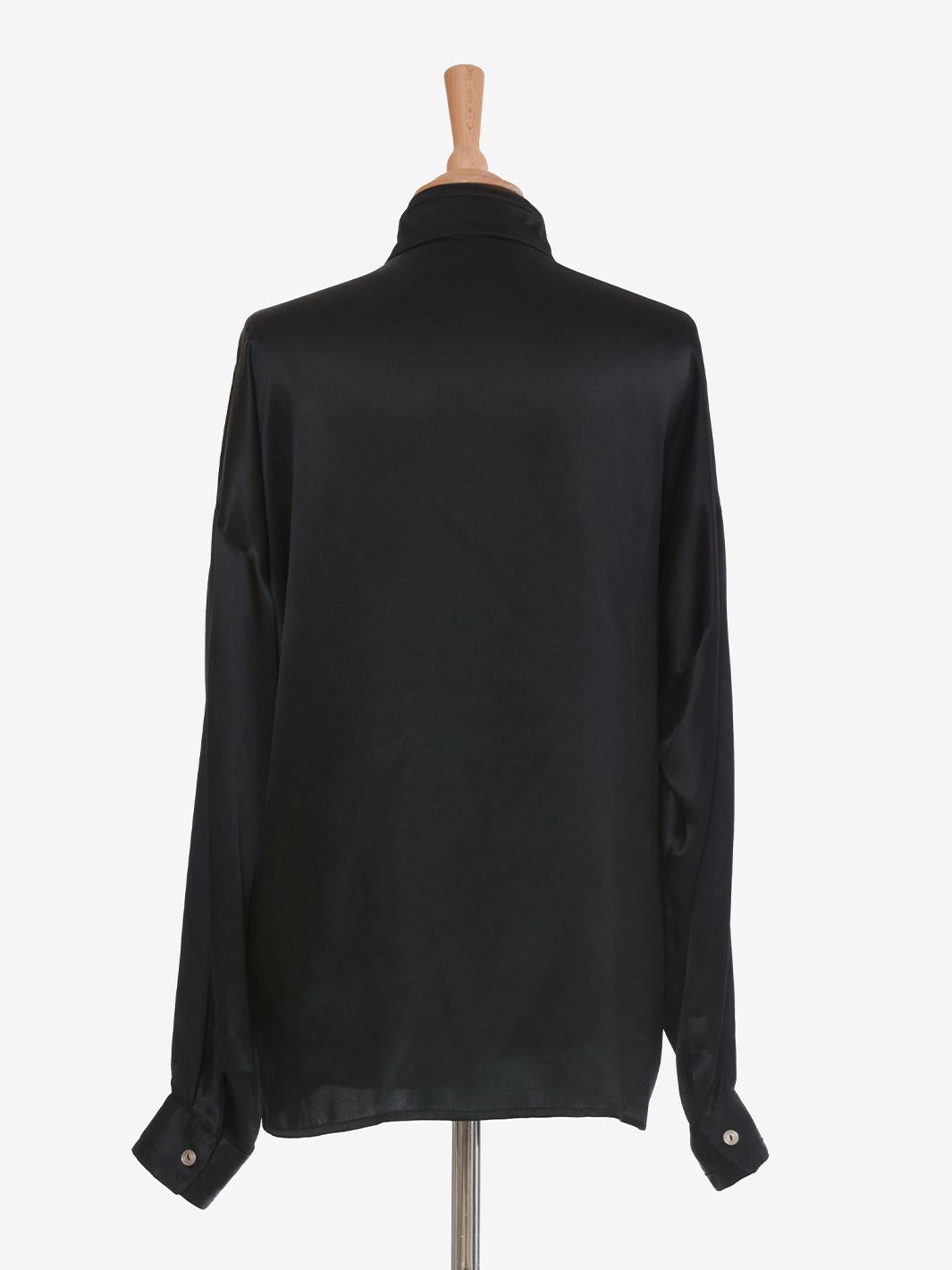 Gianni Versace Black Silk Shirt