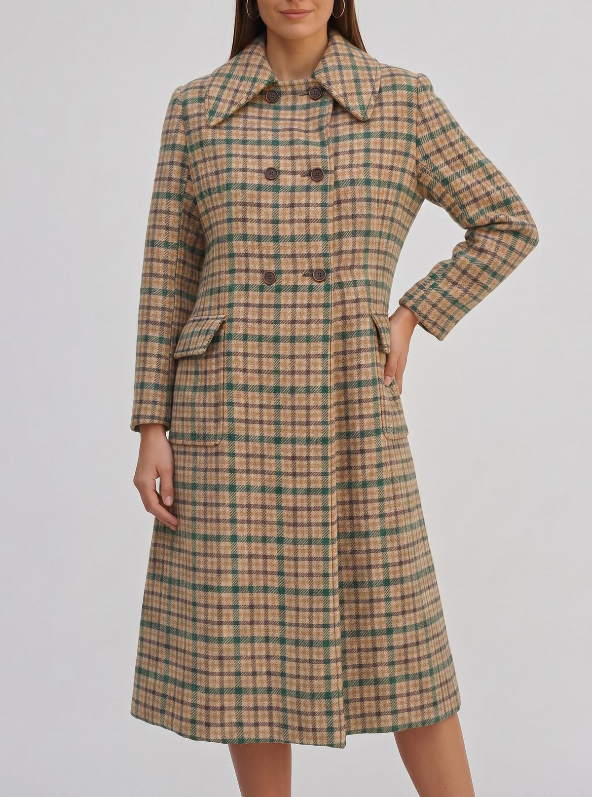 Vintage Wool Checkered Set MR110226.26  Vintage 