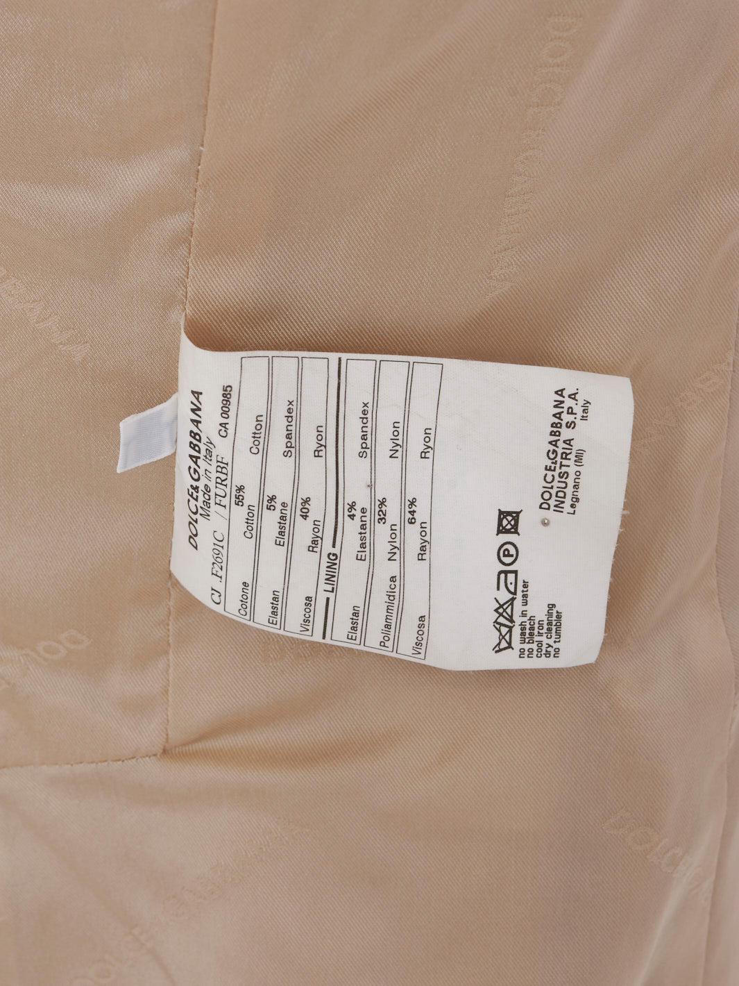 DOLCE&GABBANA Stretch Cotton Suit
