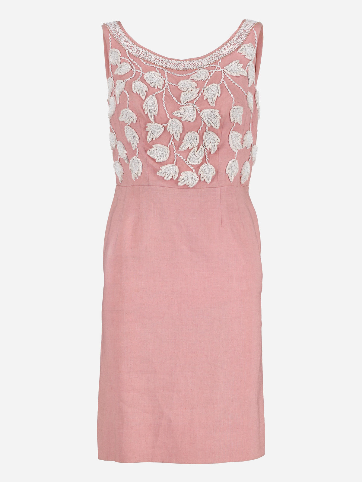 Vintage 1960s Dress in Pink with Beaded Details AR103  Vintage 