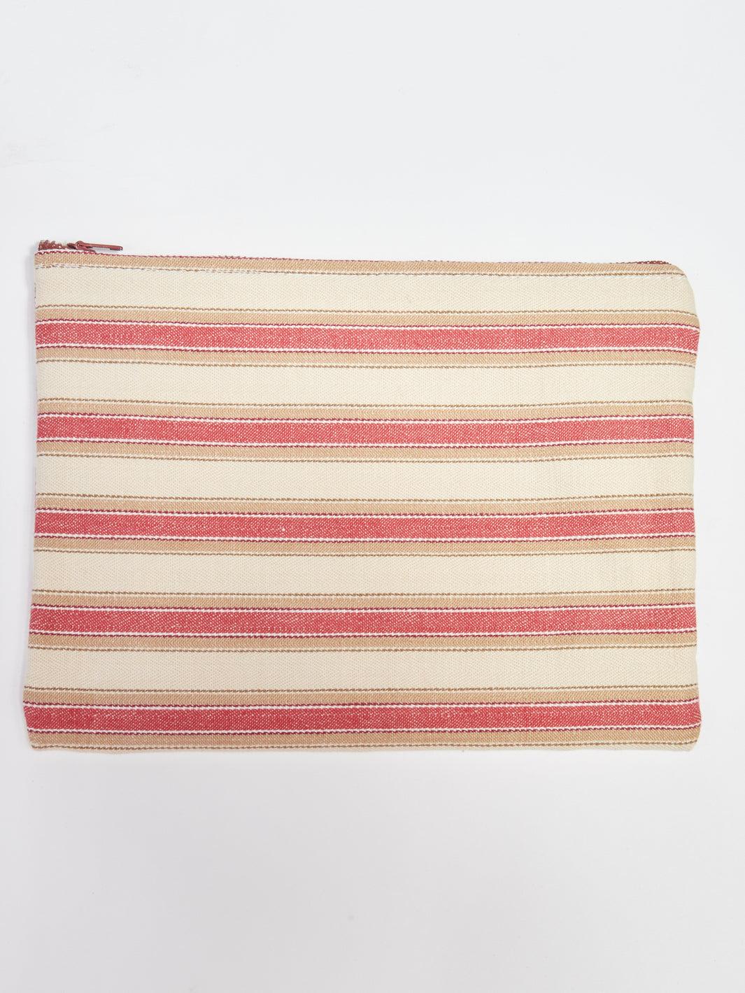 Y2K Cavalli e Nastri canvas clutch and red and cream stripes W22033122  Cavalli e Nastri 
