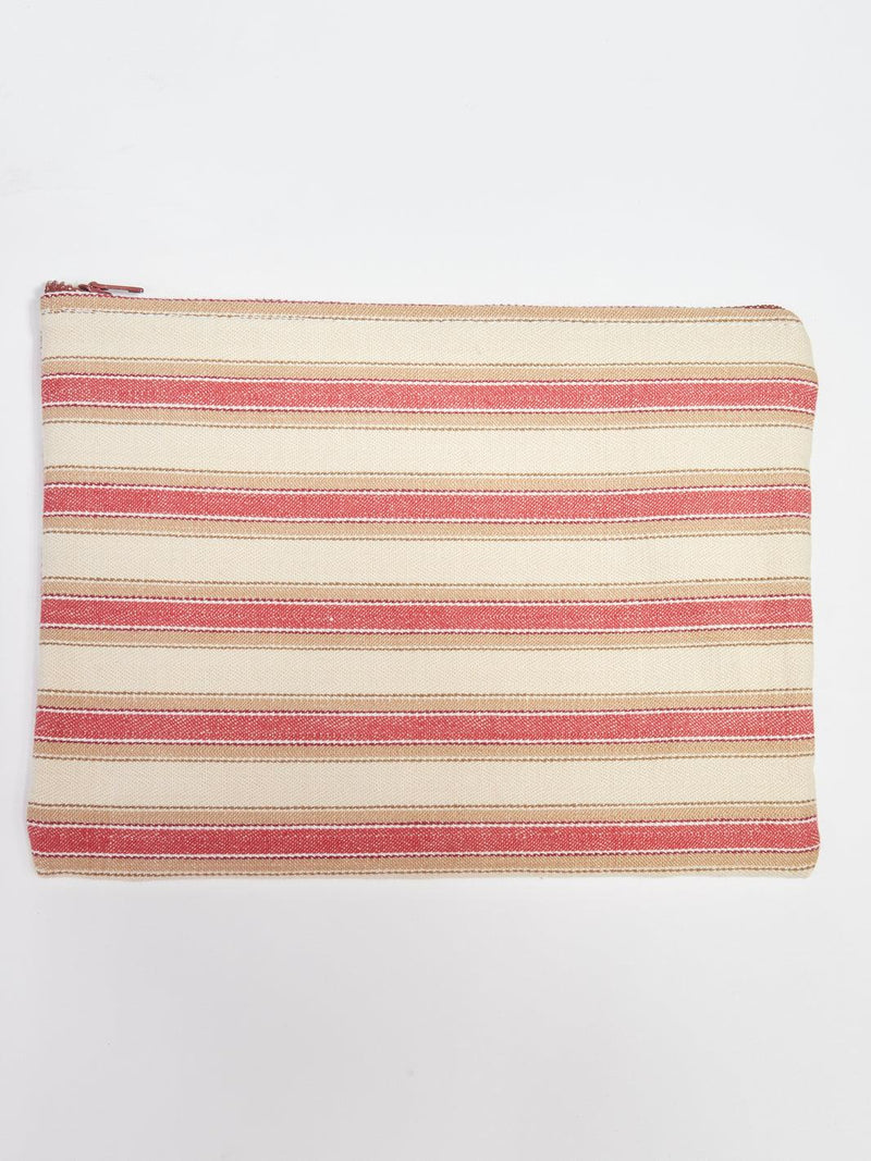 Y2K Cavalli e Nastri canvas clutch and red and cream stripes W22033122  Cavalli e Nastri 