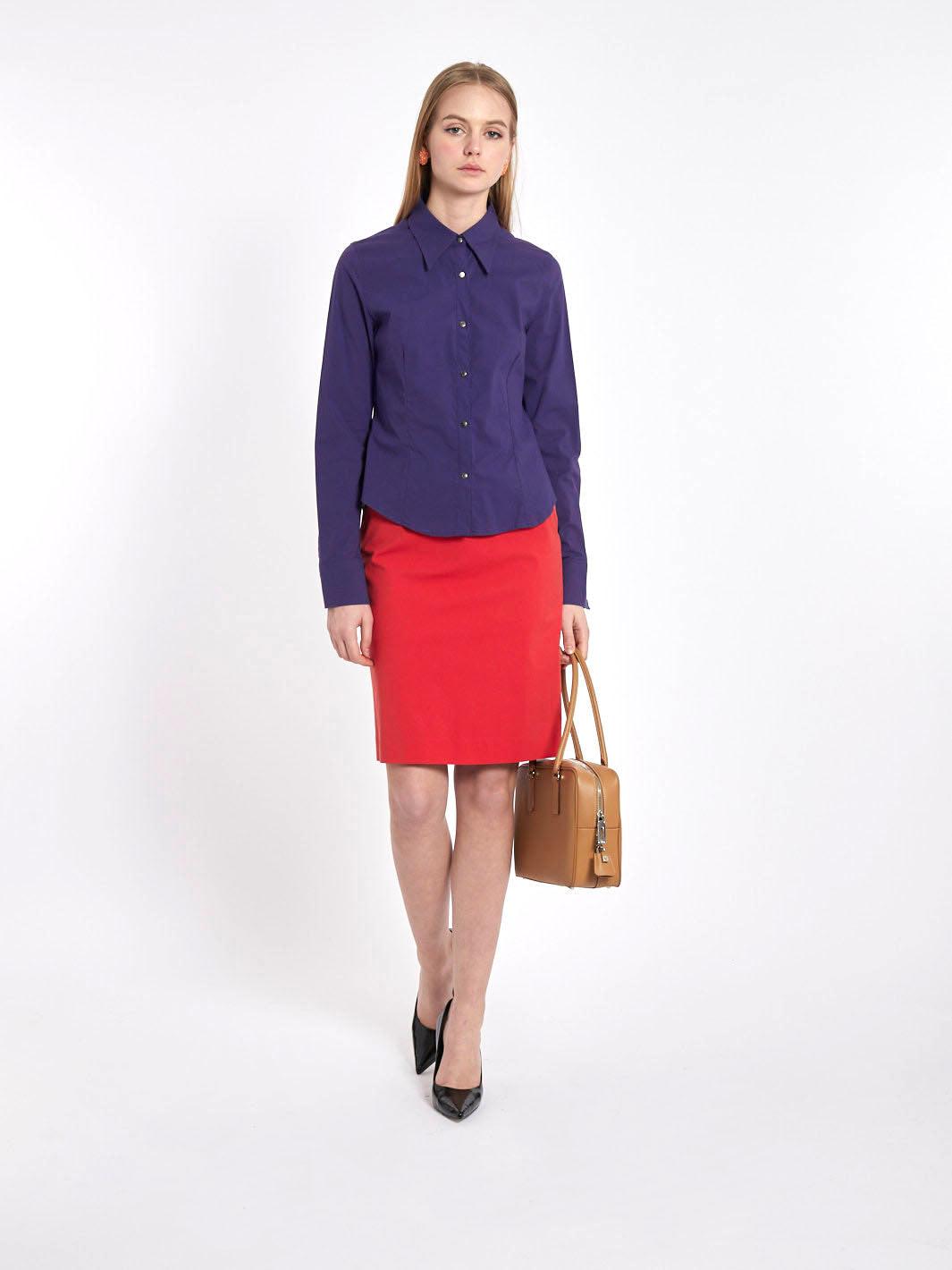 Just Cavalli Y2K purple cotton blouse with print on the back Z1001067  Just Cavalli 
