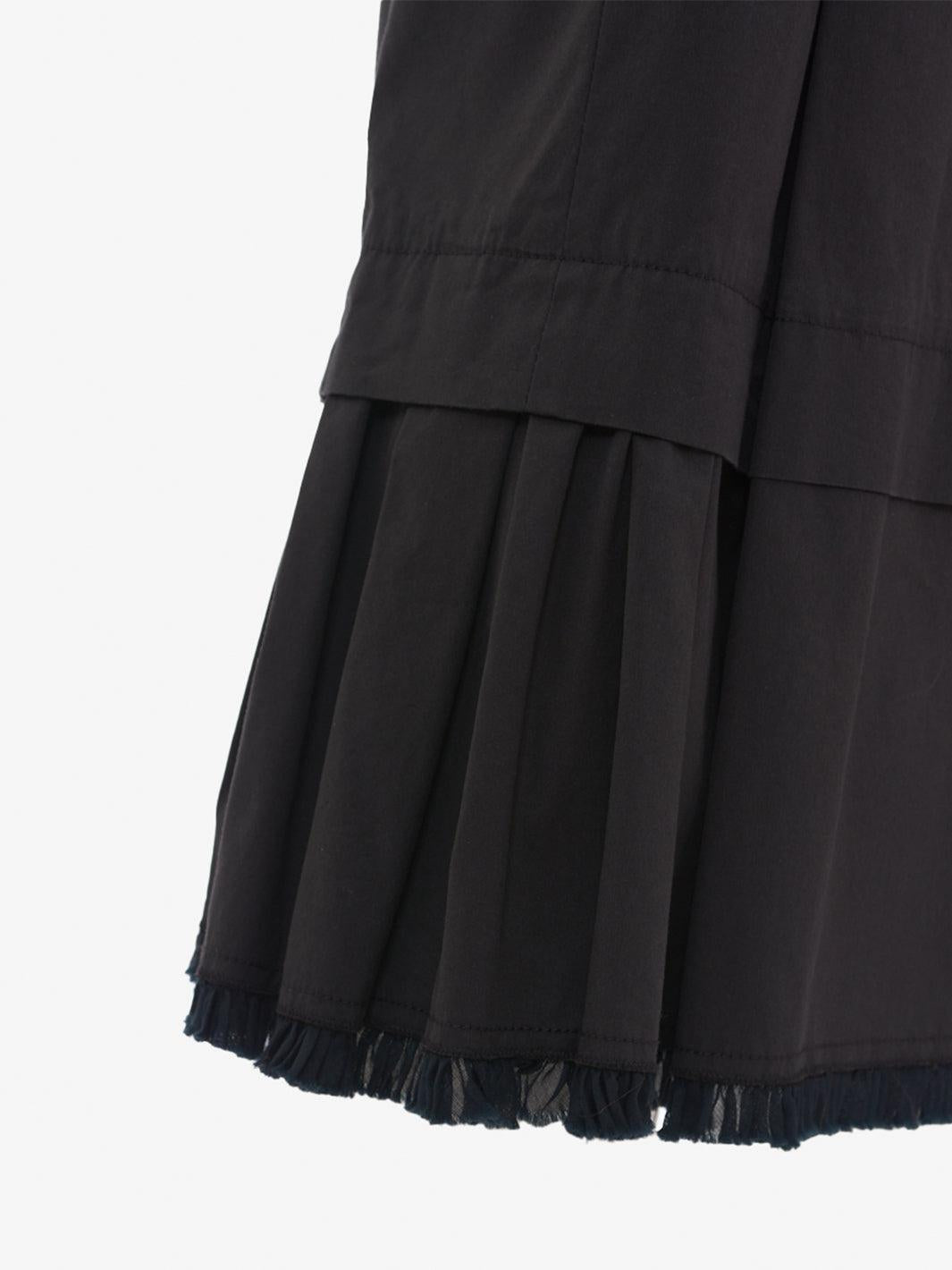 Prada 荷叶边黑色半身裙