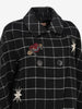Vintage Double-Breasted Checkered Coat with Patch Details CVM26.22.22  Vintage 