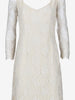 Ivory Lace Wedding Dress with Open Back and Train MZ1910054  Vintage 