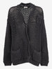 Brunello Cucinelli Knitted Charcoal Cardigan